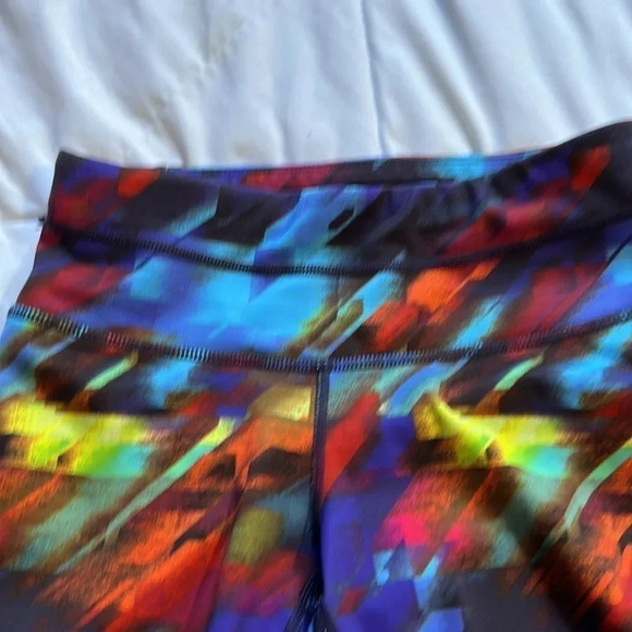 Athleta Women's Leggings Colorburst Sonar Yoga Athletic Geometric Sz XXS - Picture 3 of 6